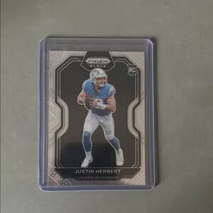 Justin Herbert Panini Prizm Black RC Card